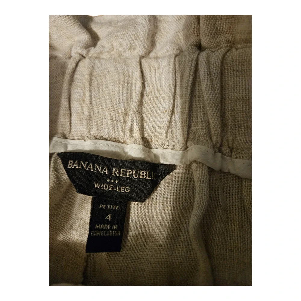 Banana Republic Outlet 4P Beige Wide Leg Belted Pants